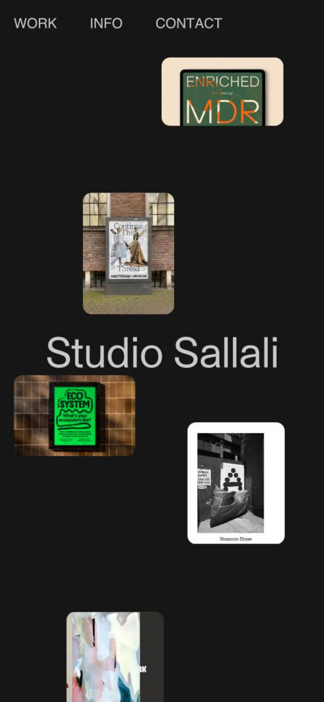 Screenshot of Hamid Sallali's website on mobile (homepage)